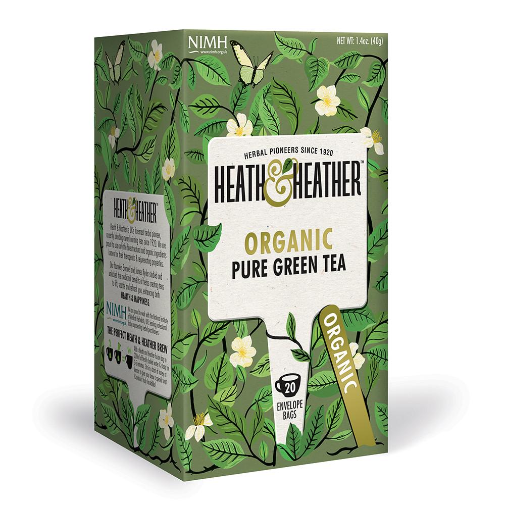H&H Organic Pure Green Tea 20 Tea Bags Clarges Trading