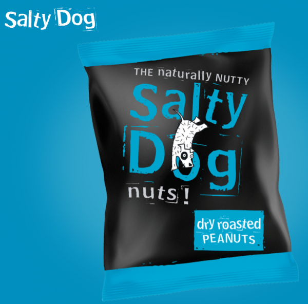 SALTY DOG BAGGED DRY ROASTED PEANUTS (CARD) 45g Clarges Trading